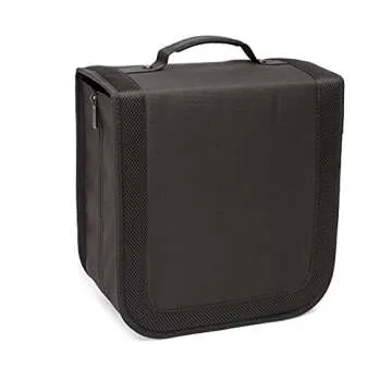Amazon Basics Polyester CD/DVD Portable Storage Binder, 400-capacity, Black