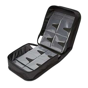 Amazon Basics Polyester CD/DVD Portable Storage Binder, 400-capacity, Black