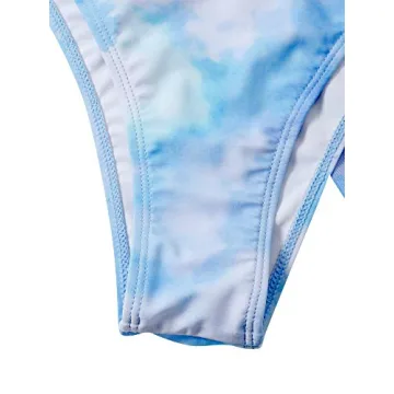 Romwe Women's Chic Tie Dye Bikini Swimsuit Set for Summer