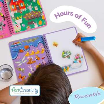 Easter Basket Stuffers for Toddlers - 4 Pack Water Coloring Books