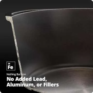 Greater Goods Cast Iron, 10-Inch Dutch Oven with Lid, 5 Quarts Capacity