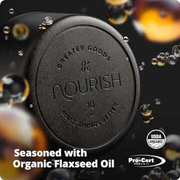 Greater Goods Cast Iron, 10-Inch Dutch Oven with Lid, 5 Quarts Capacity