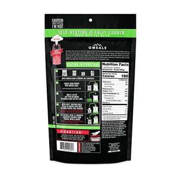 OMEALS Vegetarian Chili-MRE-Extended Shelf Life-Fully Cooked w/Heater-Perfect for Outdoor Enthusiast...