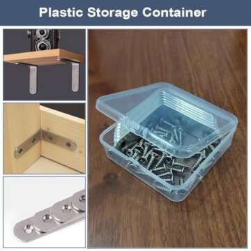 YEWLACA 6Pcs Corner Brace L Bracket Heavy Duty 65x65mm Right Angle Brackets Stainless Steel Corner Brackets with Screws, Brackets Joint Fastener for Wood