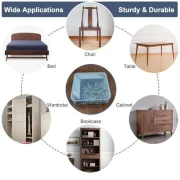 YEWLACA 6Pcs Corner Brace L Bracket Heavy Duty 65x65mm Right Angle Brackets Stainless Steel Corner Brackets with Screws, Brackets Joint Fastener for Wood