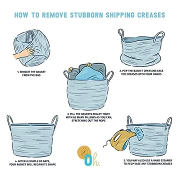 OrganiHaus Rainbow Large Storage Basket for Home and Kids