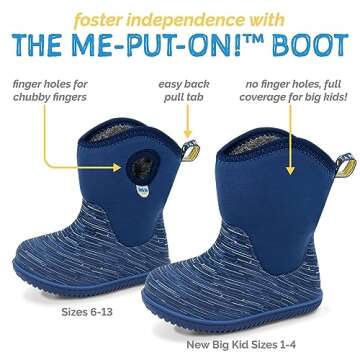 JAN & JUL Toddler Waterproof Muck Boots for Winter