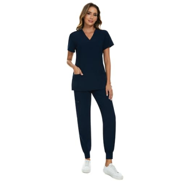 Comfortable COZYFIT Scrubs for Women with 8 Pockets