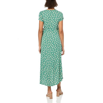 Billabong womens Wrap Front Midi Length Casual Dress, Island Green, Large US
