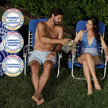 Rio Brands 4-Position Backpack Beach Chair Features Comfort