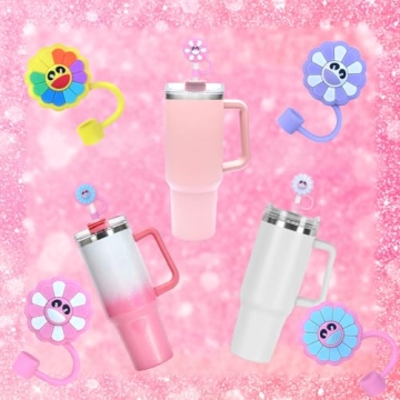 Cute Silicone Straw Covers for Stanley Cup | 6Pcs Pack