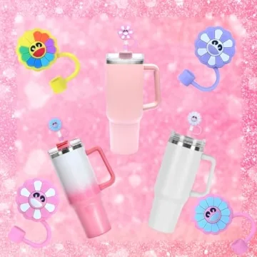 Cute Silicone Straw Covers for Stanley Cup | 6Pcs Pack