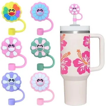Cute Silicone Straw Covers for Stanley Cup | 6Pcs Pack