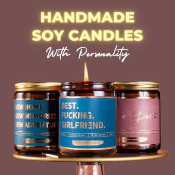 Gifts for Girlfriend - Lavender Vanilla Candle for Girlfriend ; Birthday Gifts for Girlfriend from B...