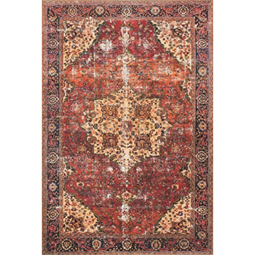 Loloi II Loren Red/Navy 7'-6" x 9'-6" Area Rug