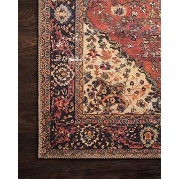 Loloi II Loren Red/Navy 7'-6" x 9'-6" Area Rug