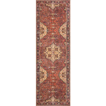 Loloi II Loren Red/Navy 7'-6" x 9'-6" Area Rug