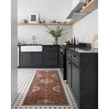 Loloi II Loren Red/Navy 7'-6" x 9'-6" Area Rug