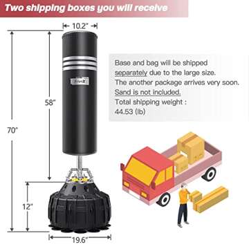 Dripex Freestanding Punching Bag- Heavy Boxing Bag with Stand for Adult Youth - Men StandingBoxing Bags for Home Gym
