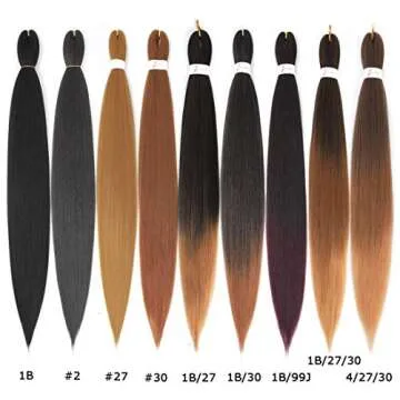 Braiding Hair Pre stretched 16inch 8packs Pre stretched Braiding Hair Crochet Braids Hair Yaki Braiding Hair Extension (#T27, 16inch,8pcs)