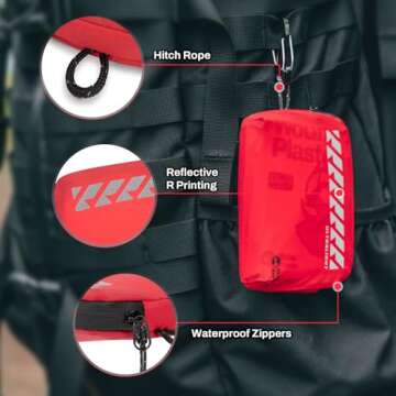 RHINO RESCUE Mini First Aid Kit for Travel, Water-resistant & Ultralight Portable Quick Search Emergency Med Kit for Car, Camping, Hiking,Cycling, Backpacking, HSA/FSA Eligible (EDC)