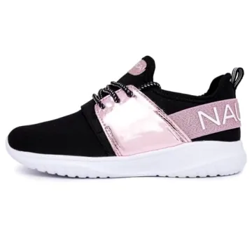 Nautica Kids Girls Metallic Fashion Sneaker Lace-Up Athletic Running Shoe I kappil I (Big Kid - Little Kid - Toddler)