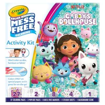 Crayola Color Wonder Gabby's Dollhouse Activity Kit, Mess Free Coloring Set for Toddlers, Kids Toys,...