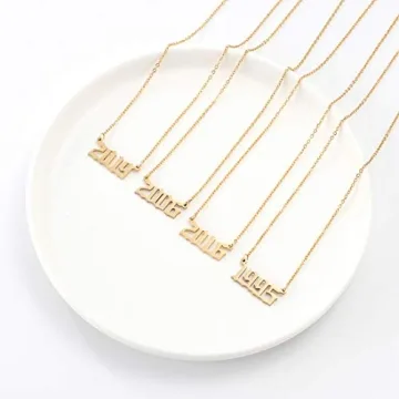 18K Gold Plated 1994 Birth Year Necklace for Women