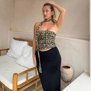 Leopard Print Bandeau Tube Top for Women - Trendy Style