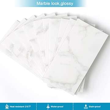 BeNice Peel and Stick Backsplash Large Bathroom Subway Tiles,Kitchen Shower Wall Stickers Waterproof...