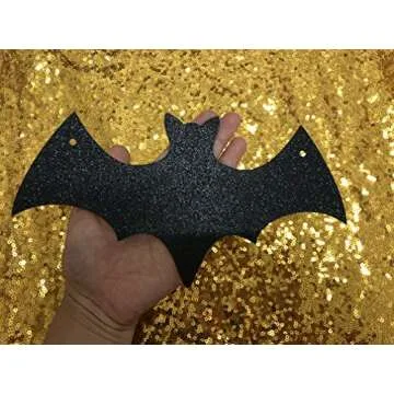 Black Bat Garland Halloween Bats Garland Banner, Bat Halloween Banner Bat Halloween Decorations for Halloween Mantle Haunted Mansion Home Bat Decor
