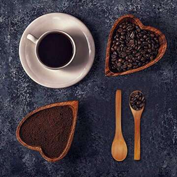 HANSGO Small Wooden Spoons, 12PCS 5 inches Mini Wooden Salt Spoons Tasting Spoon Wooden Soup Spoon Serving Spoon for Coffee Tea Jam Bath Salts