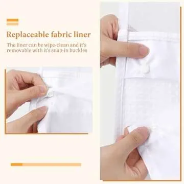 Naturoom White Waffle Shower Curtain Set with Snap-in Liner, 240GSM Modern Waffle Weave Heavyweight Fabric Shower Curtain and Liner for Luxury Neutral Hotel & Spa Bathroom Decor, 72x90