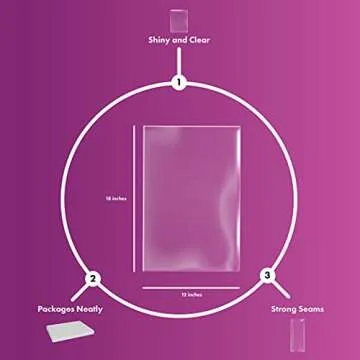 Cellophane Basket Bags 12x18 Inch, 20 Pack Clear Gift Wrapping Bags for Easter, Gift Baskets, and Party Favors