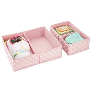 mDesign Fabric Organizer Bins for Kids' Storage
