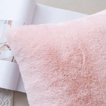 ATTIBUT Faux Fur Decorative Throw Pillow Covers