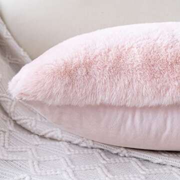 ATTIBUT Faux Fur Decorative Throw Pillow Covers