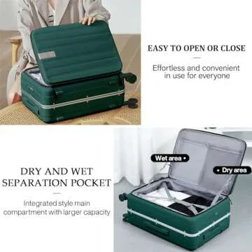 Hanke 20 Inch Carry On Luggage - Durable & Stylish Suitcase