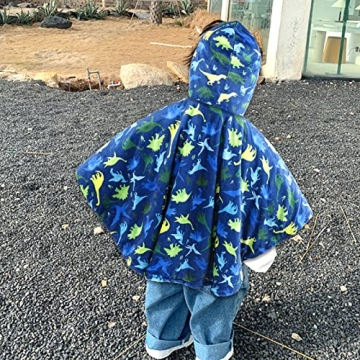 TANOFAR Toddler Car Seat Poncho Cozy Dino Hooded Blanket