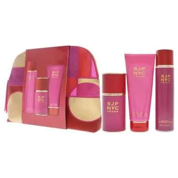 SJP NYC Crush By SJP Gift Set For Women - Clean, Romantic, Ultra-Feminine Fragrance - Fruity-Floral Notes Of Coconut And White Flowers - 3.4 oz EDP, 8 oz Body Spray, 6.7 oz Body Lotion - 3 Pc