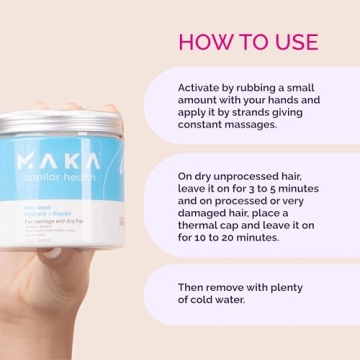 Maka Moisturizing Hair Mask for Damaged Hair 12 Fl oz