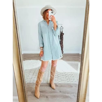 Huiyuzhi Women's Cozy Faux Suede Knee-High Boots