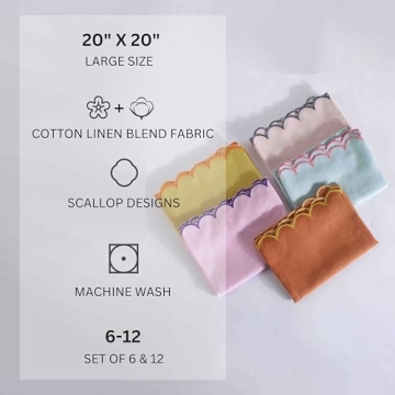 Premium Fingercraft Scallop Napkin Set - Perfect for All Occasions