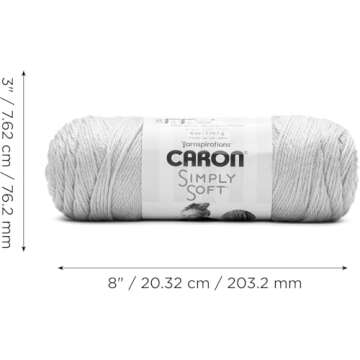 Caron Simply Soft Brites Yarn in Mango - 6 oz, 100% Acrylic