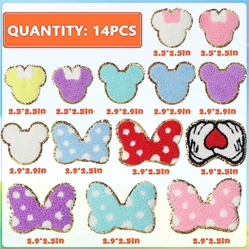 15PCS Cute Cartoon Iron On Patches for Clothes