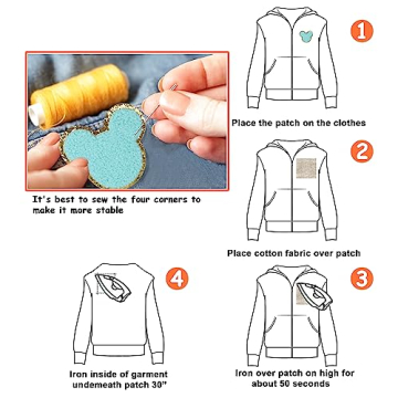 15PCS Cute Cartoon Iron On Patches for Clothes