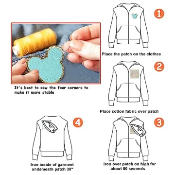 15PCS Cute Cartoon Iron On Patches for Clothes