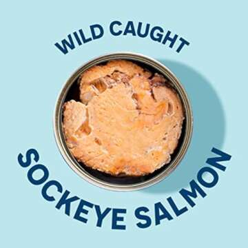 Wild Planet Wild Sockeye Salmon, Skinless & Boneless, Canned Salmon, Sustainably Caught, Non-GMO, Ko...