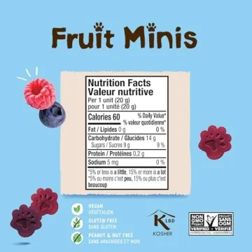 BEAR Real Fruit Snack Minis - Raspberry/Blueberry, Vegan