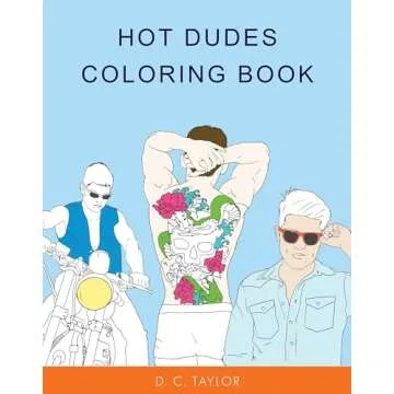 Hot Dudes Coloring Book for Creative Relaxation and Stress Relief